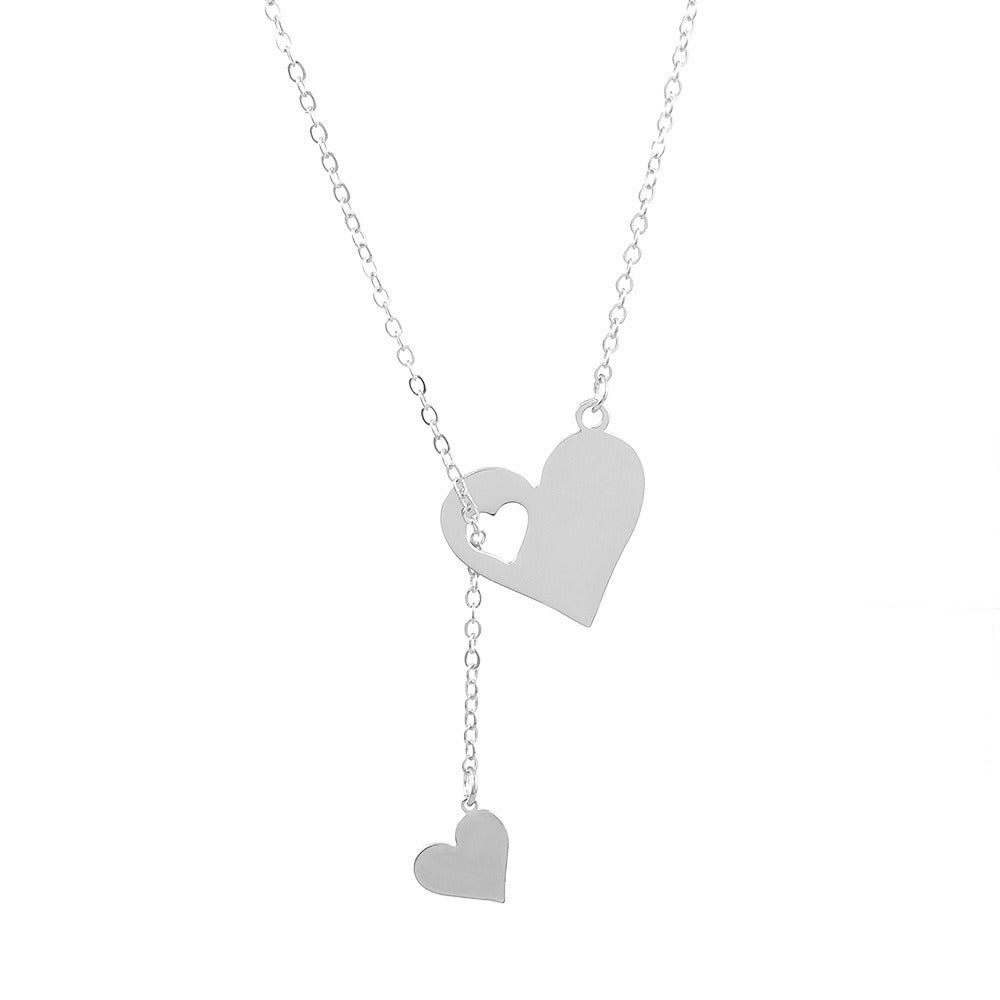 Fashion Hollow Heart Clavicle Chain