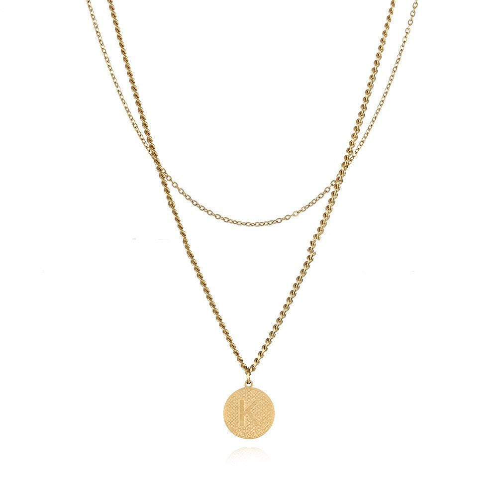 Fashion Double-layered Letter Necklace