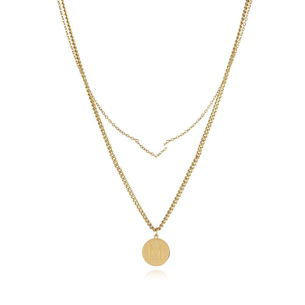 Fashion Double-layered Letter Necklace