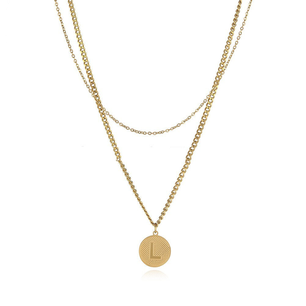 Fashion Double-layered Letter Necklace