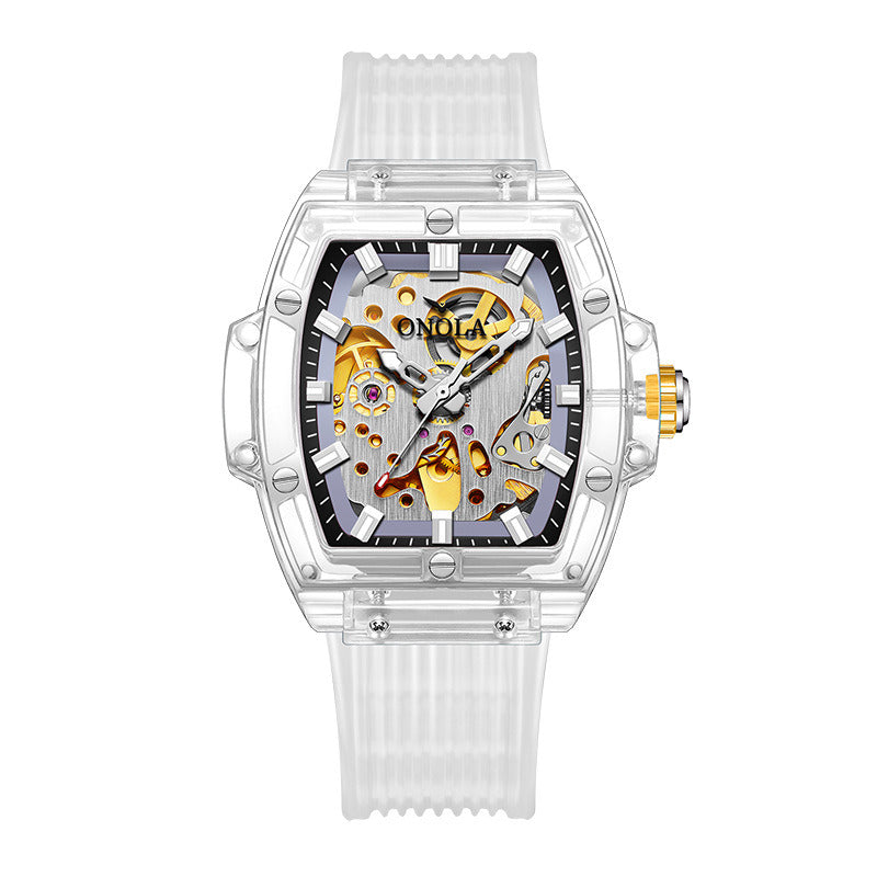 Men's Skeleton Automatic Mechanical Silicone Watch