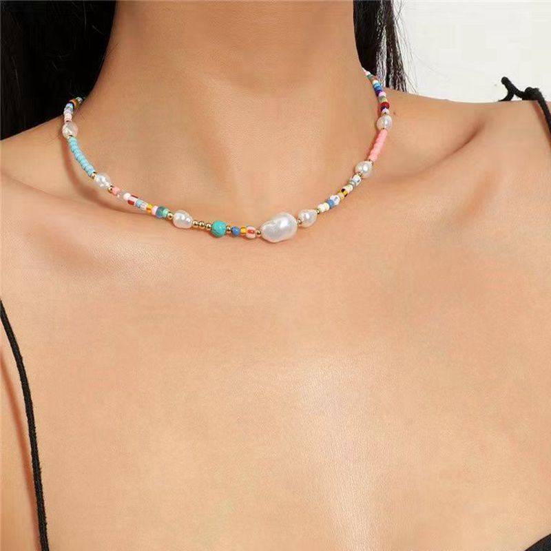 Handmade Beaded Clavicle Chain Female