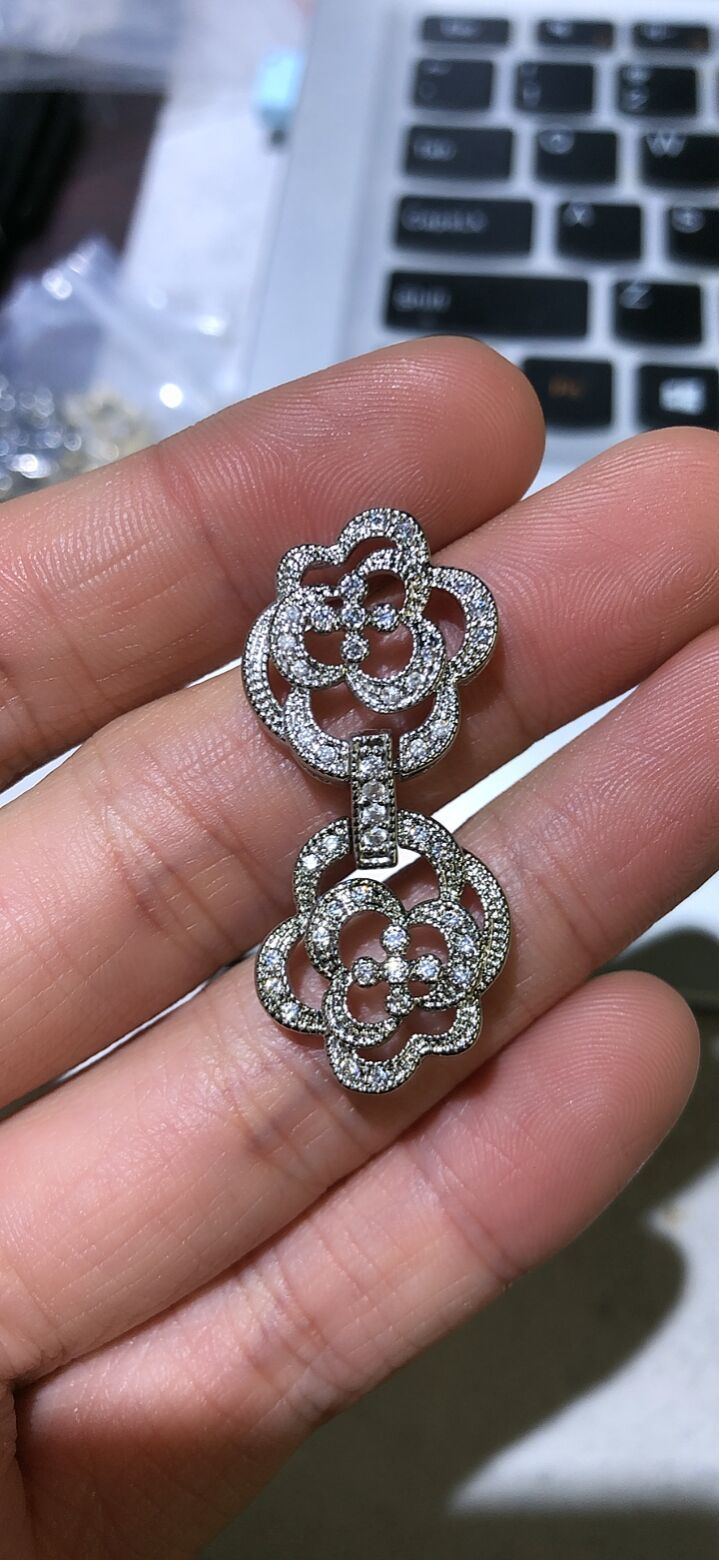 Fixed Single Row Double Row Pearl Buckle Necklace Buckle Sweater Chain