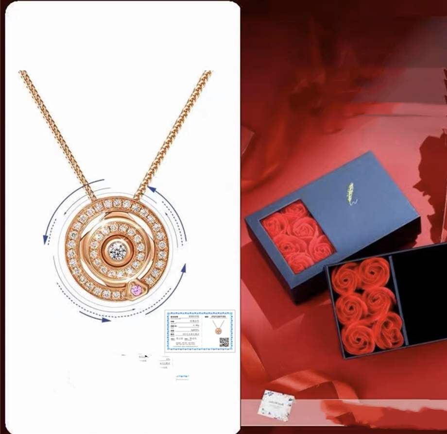 Sterling Silver Finger Love Pin 18k Gold Necklace