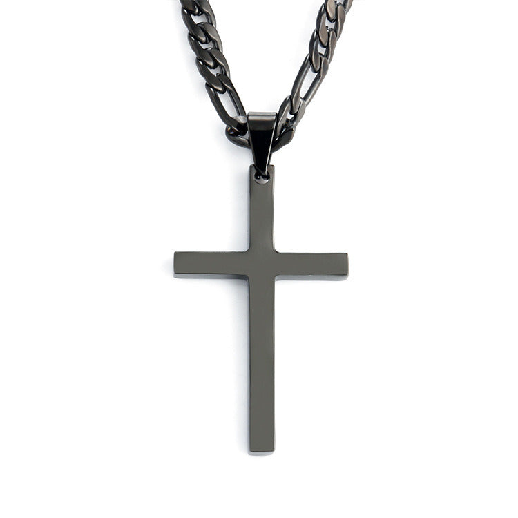 Men's Titanium Steel Cross Pendant Necklace