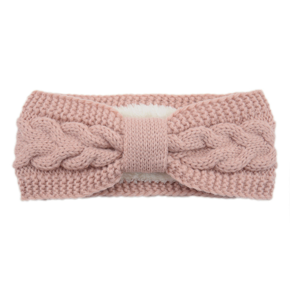 Fleece Knitted Headband Twist Bow Headband