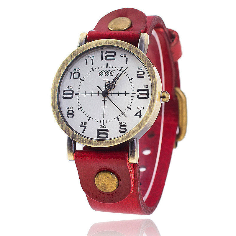 Belt Retro Neutral Watch European And American Digital Women's Casual