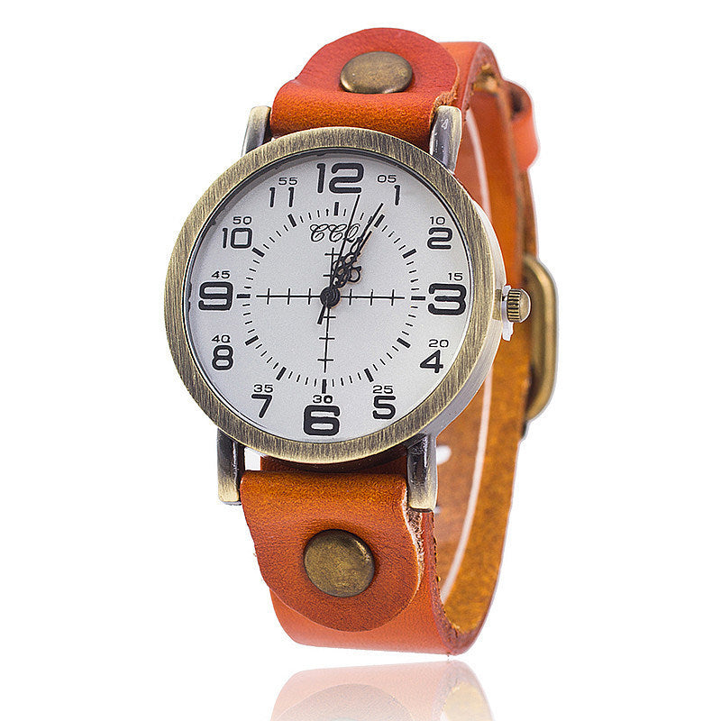 Belt Retro Neutral Watch European And American Digital Women's Casual