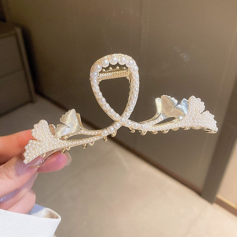 Diamond Pearl Gingko Leaf Butterfly Tulip Hairpin