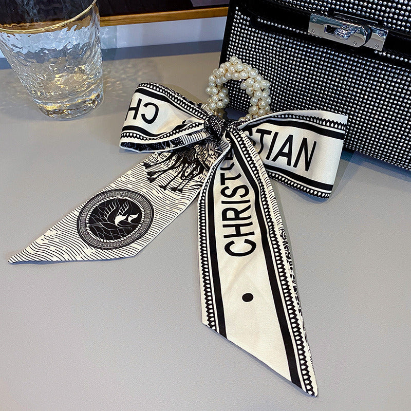 Dual Purpose Detachable Pearl Headband Ribbon