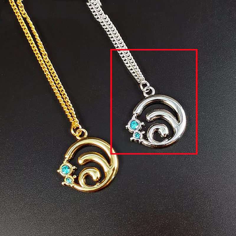Eye Of God GenshinImpact Metal Necklace Keychain Pendant