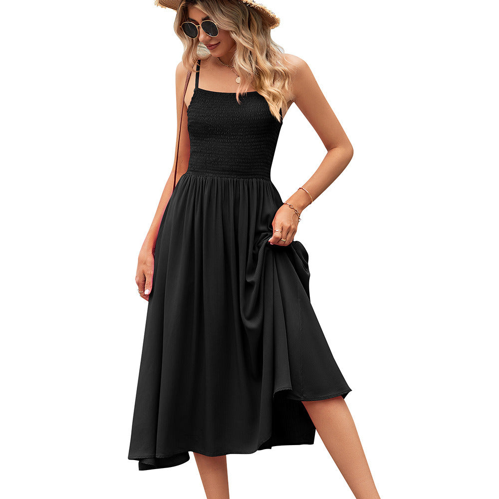 Women Pleated Waist Boedia Camisole Dress