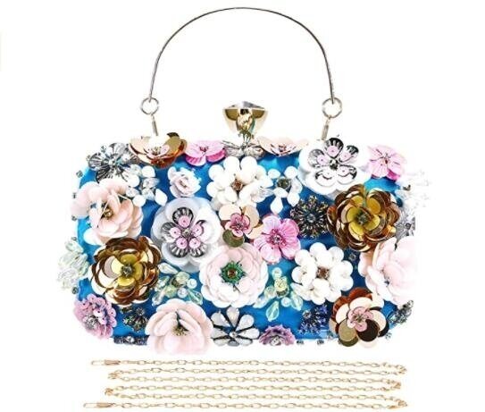 Floral Clutch Purse Formal Party Handbag