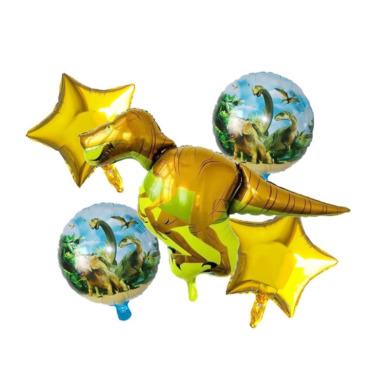 5Pcs Dinosaur Foil Balloons 30inch red blue number balloon Birthday Party jurassic world Decorations