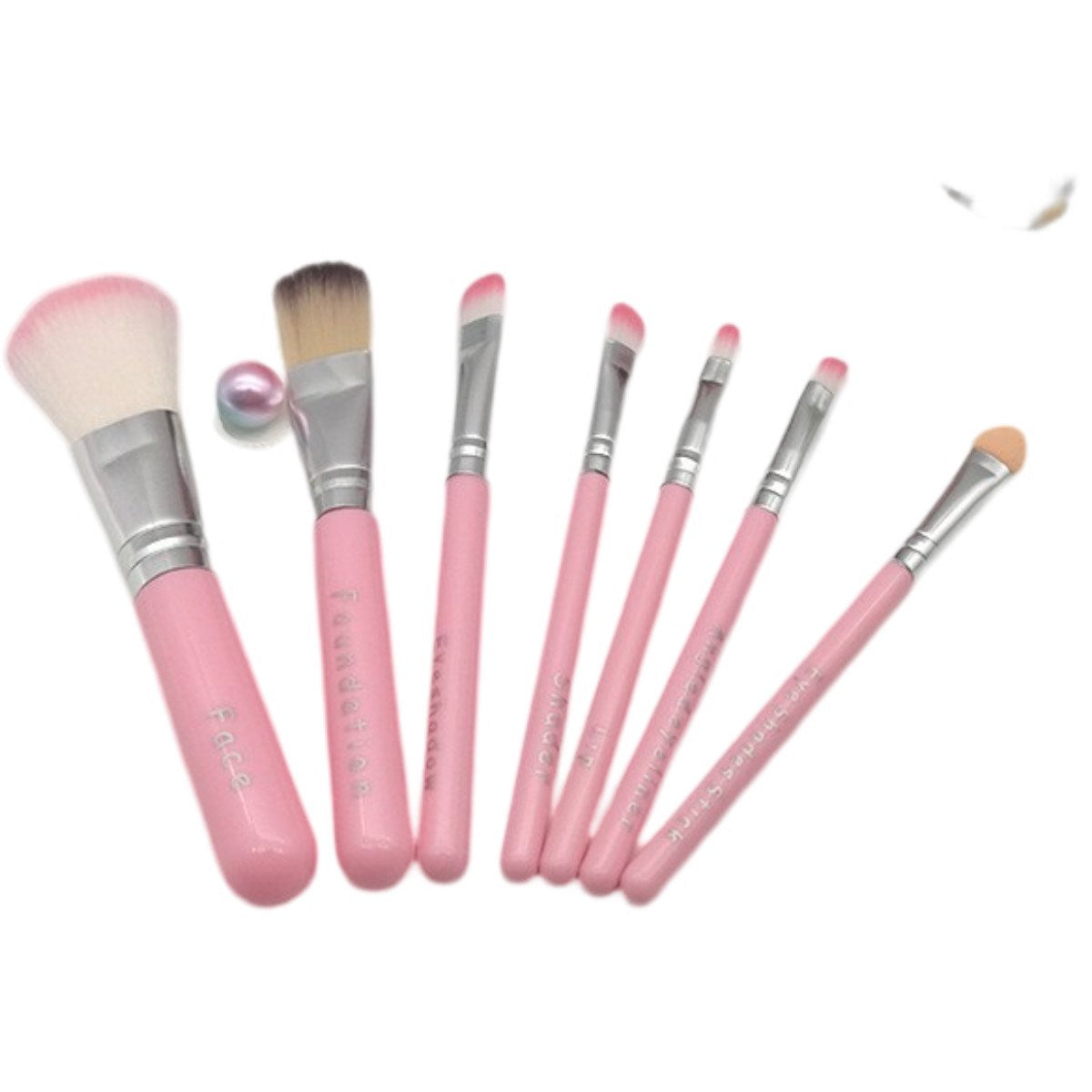 Cartoon Iron Box Makeup Brush Set of 7 Soft Hair Makeup Tool Brushes