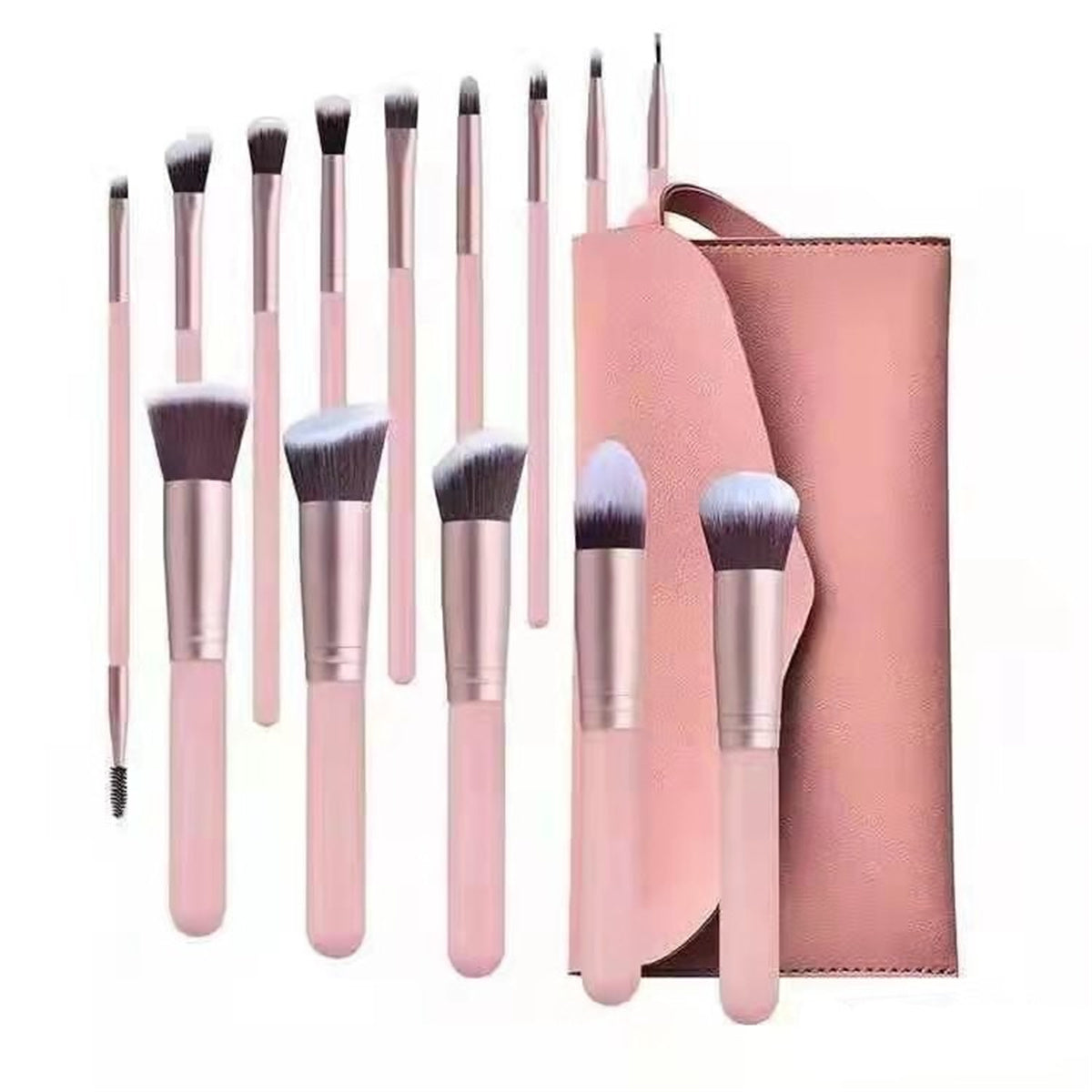 Makeup Brushes 14 pcs Professional Synthetic Blending Powder Liquid Cream Face Brushes Cruelty-Free Cosmetic Brushes Kit