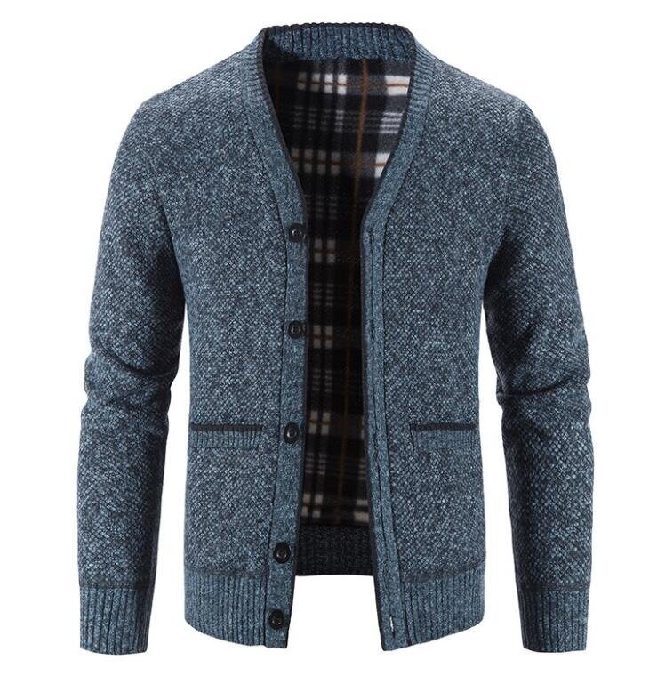 Men's Buttons Fleece Cardigan Sweater