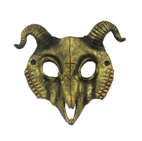 Goat Mask Halloween Costume Party Animal Head Mask Ram Horn Head Mask