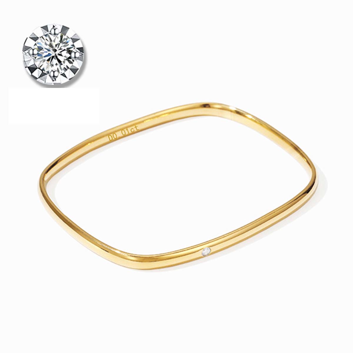 Diamond Bracelet Titanium Steel Diamond Square Bracelet