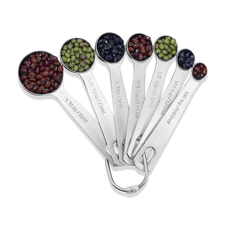 Measuring Spoons: U-Taste 18/8 Stainless Steel Measuring Spoons Set of 9 Piece: 1/16 tsp;  1/8 tsp;  1/4 tsp;  1/3 tsp;  1/2 tsp;  3/4 tsp;  1 tsp;  1/2 tbsp & 1 tbsp Dry and Liquid Ingredients