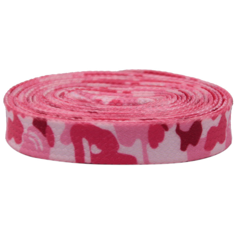 Weiou Fashionable colored Heat Transfer Flat Polyester shoelaces Support Customization color And Size Laces For Trendy Sneakers