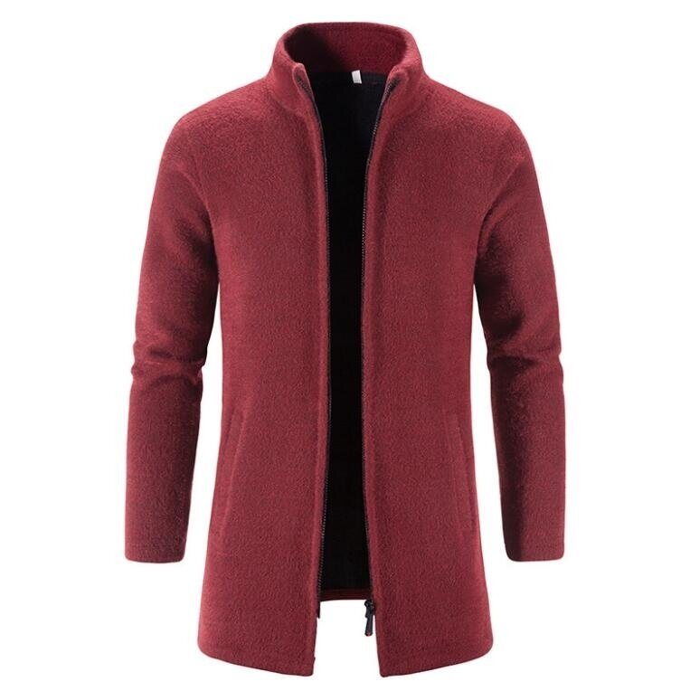 Men's Zipper Fleece Sweater Cardigan