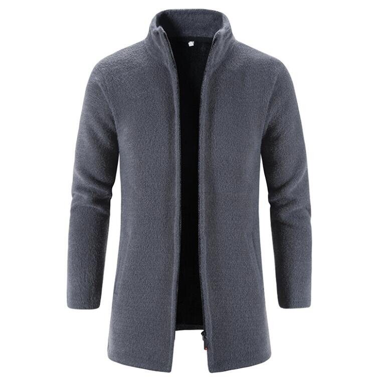 Men's Zipper Fleece Sweater Cardigan