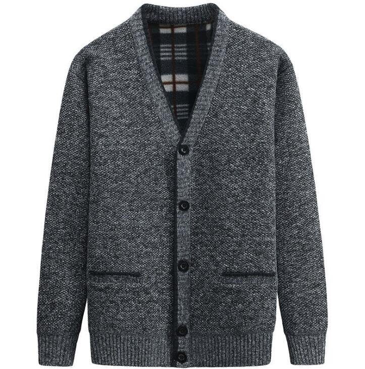 Mens Knitted Button Sweater Cardigan
