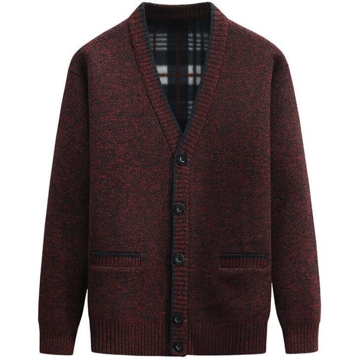 Mens Knitted Button Sweater Cardigan