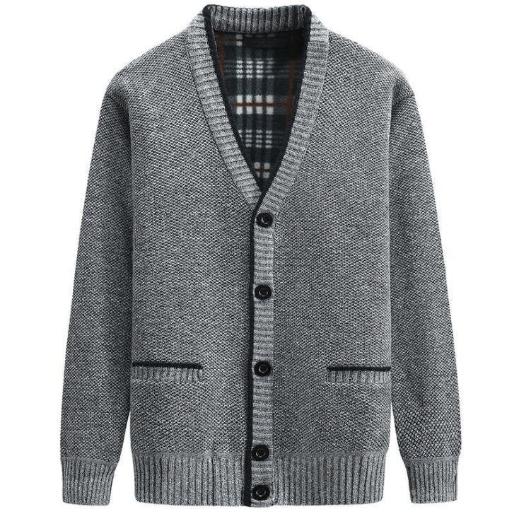 Mens Knitted Button Sweater Cardigan