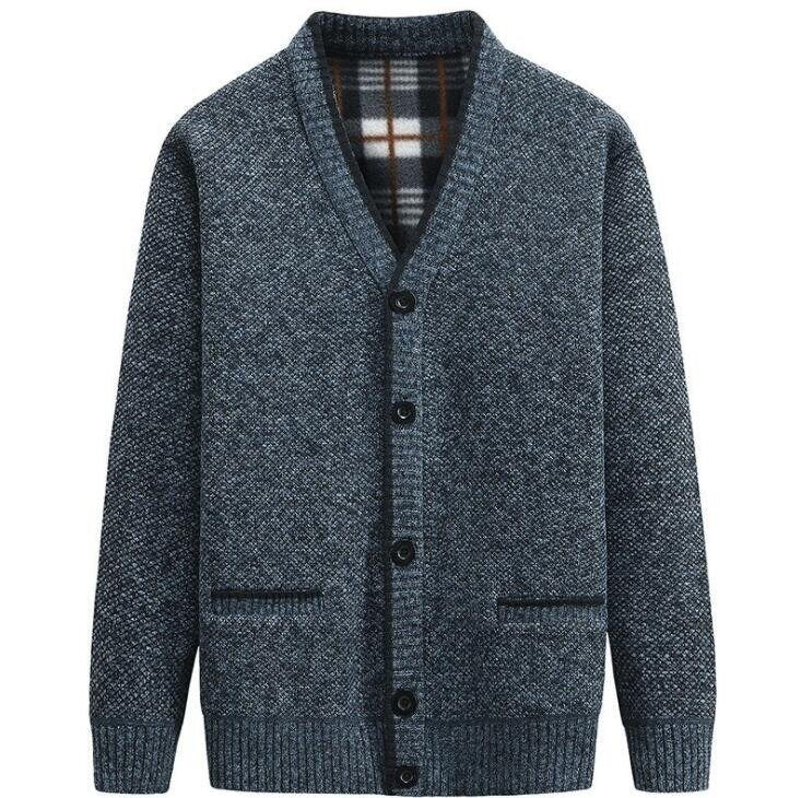 Mens Knitted Button Sweater Cardigan