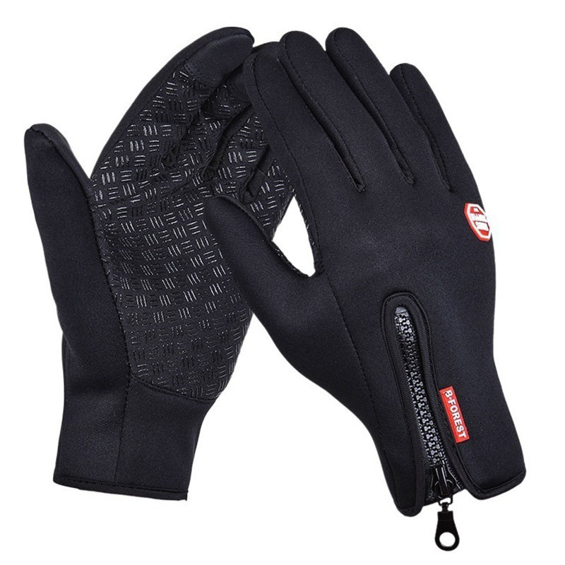 2022 Winter Gloves For Men Waterproof Windproof Cold Gloves Snowboard Motorcycle Riding Driving Warm Touchscreen Zipper Glove