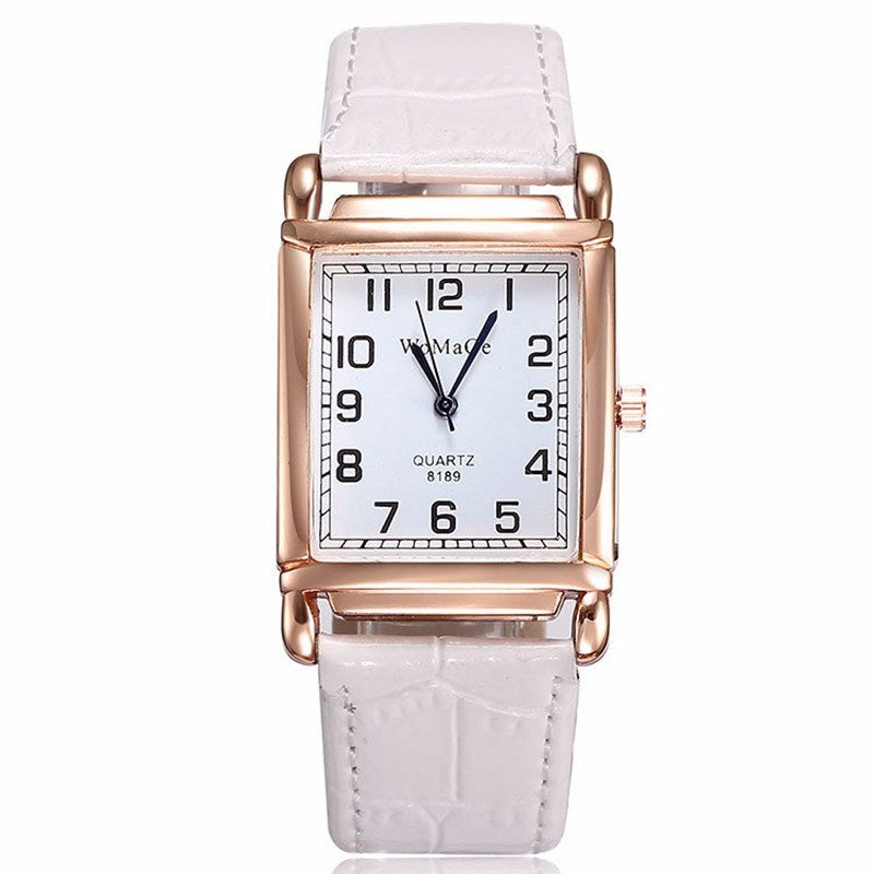 2022 New Watches for Women Square Rose Gold Wrist Watches Fashion Leather Brand Watches Ladies Quartz Watch Clock Montre Femme