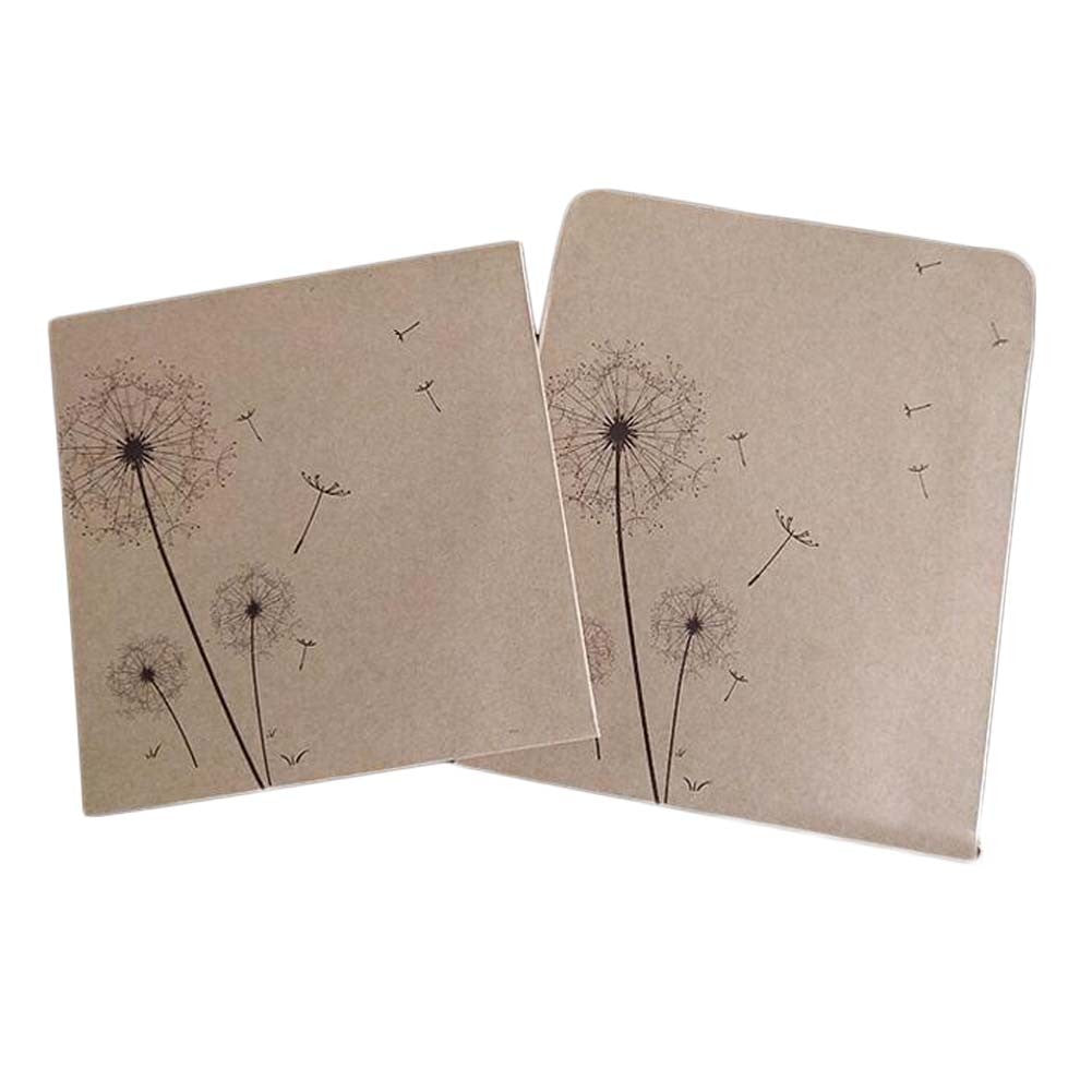30 Pcs Dandelion Kraft Paper Disc Case CD Storage Envelope CD Paper Bag Organizer Wedding DVD Packaging