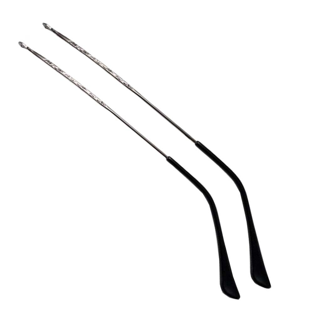 1 Pair Grey Vintage Patterned Metal Glasses Replacement Temple Arms Eyeglasses Frame Temple