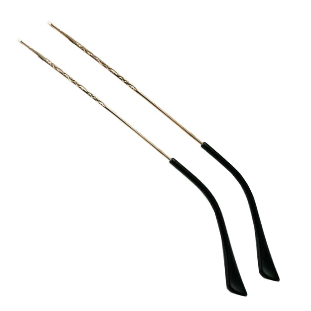 1 Pair Gold Vintage Patterned Gentle Metal Glasses Replacement Temple Arms