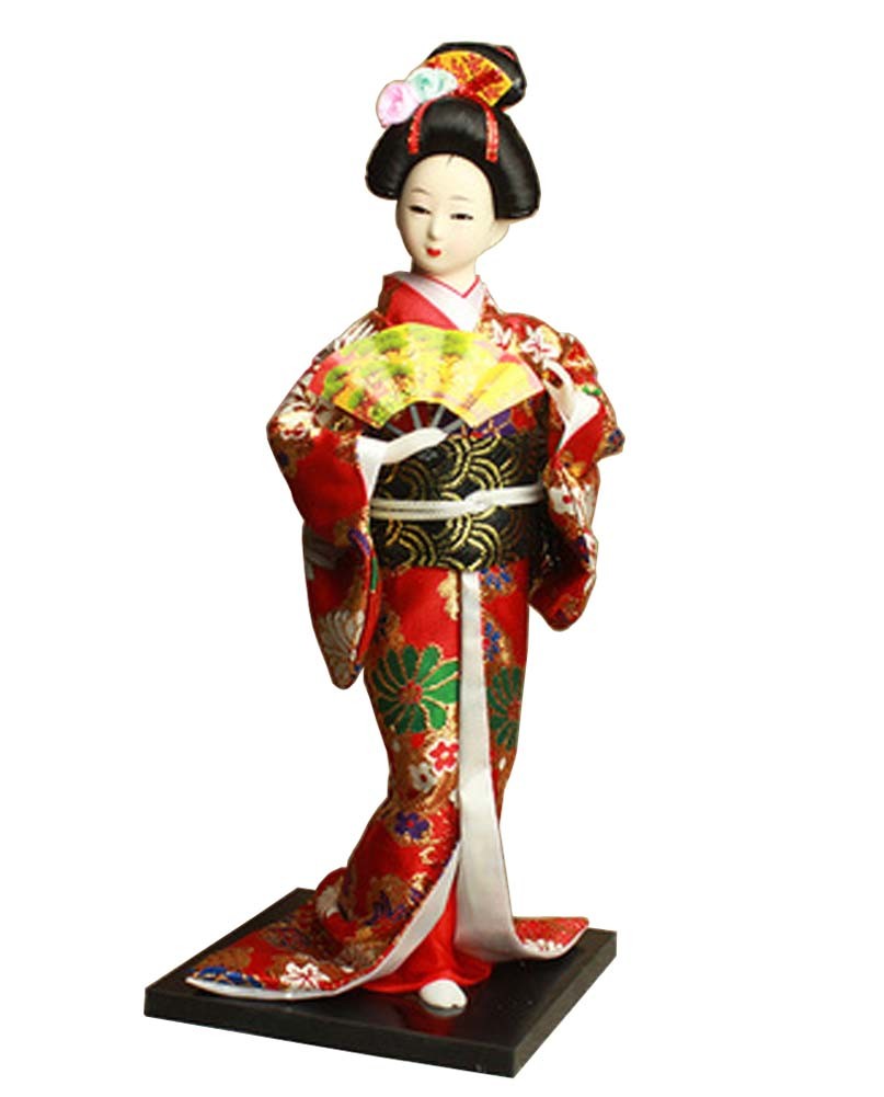 Japanese Geisha Doll Kimono Doll Oriental Doll Collectible Figurine Decor #19