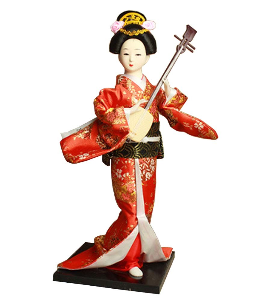 Japanese Geisha Doll Kimono Doll Oriental Doll Collectible Figurine Decor #02