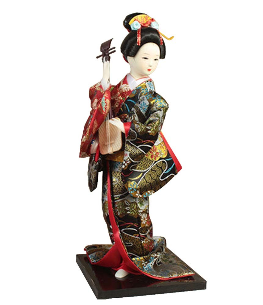 Japanese Geisha Doll Kimono Doll Oriental Doll Collectible Figurine Decor #04