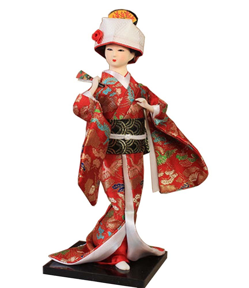 Japanese Geisha Doll Kimono Doll Oriental Doll Collectible Figurine Decor #38