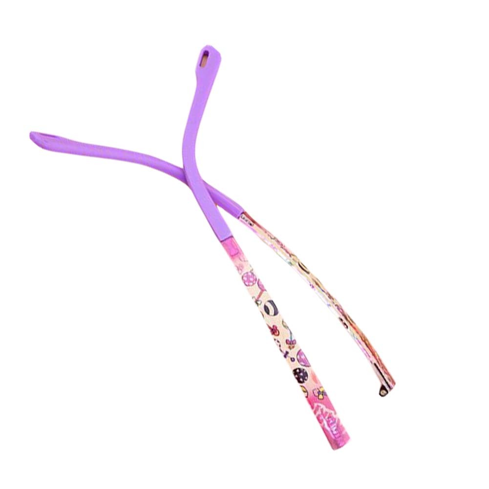 1 Pair Replacement Temples Arms Girls Plastic Eyeglasses Legs for Kids, Purple