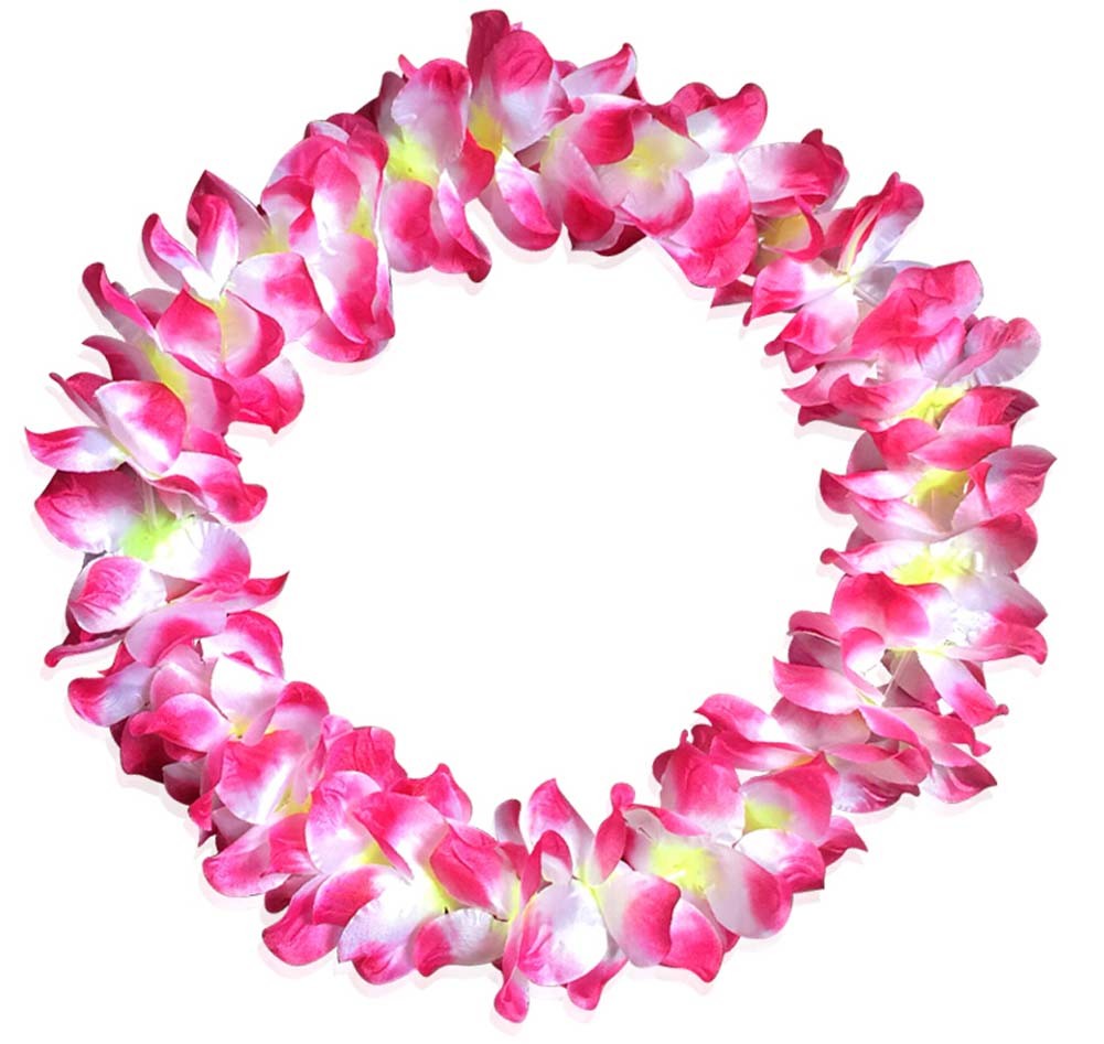 Rose Red Hawaiian Luau Hula Dance Necklaces for Adult Set of 3