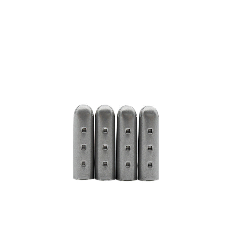 Weiou Shoe Accessories Manufacturer Silver Metal Aglets Shoe Decorations Toothed Metal Head