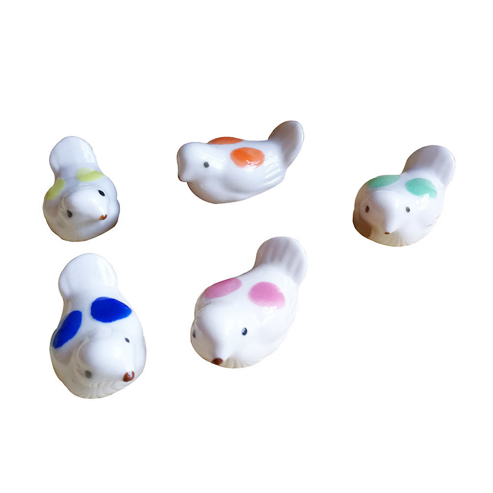 5Pcs Ceramics Magpie Chopstick Holder Rest Home Decorative Spoon Fork Knife Stand