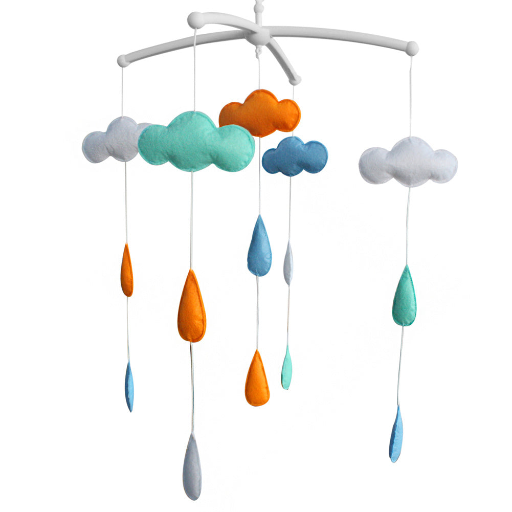 Little Rain Drops Baby Hanging Toy Musical Crib Mobile