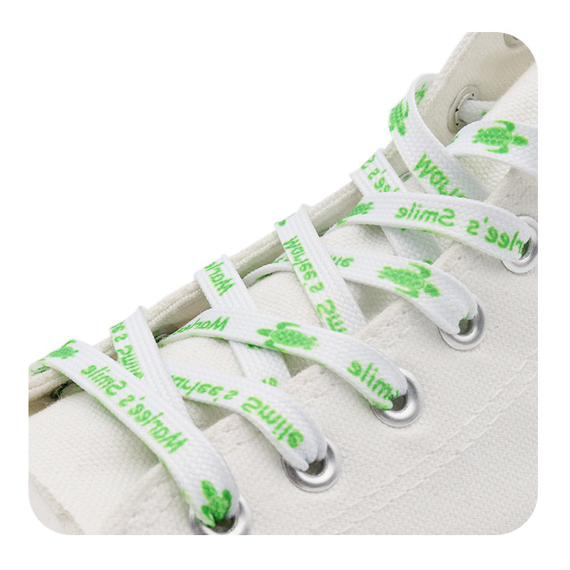 Weiou Manufacturer Sublimation Printed Logo Colorful Flat polyester cotton Custom Length And Width Hot Sale Shoe Laces