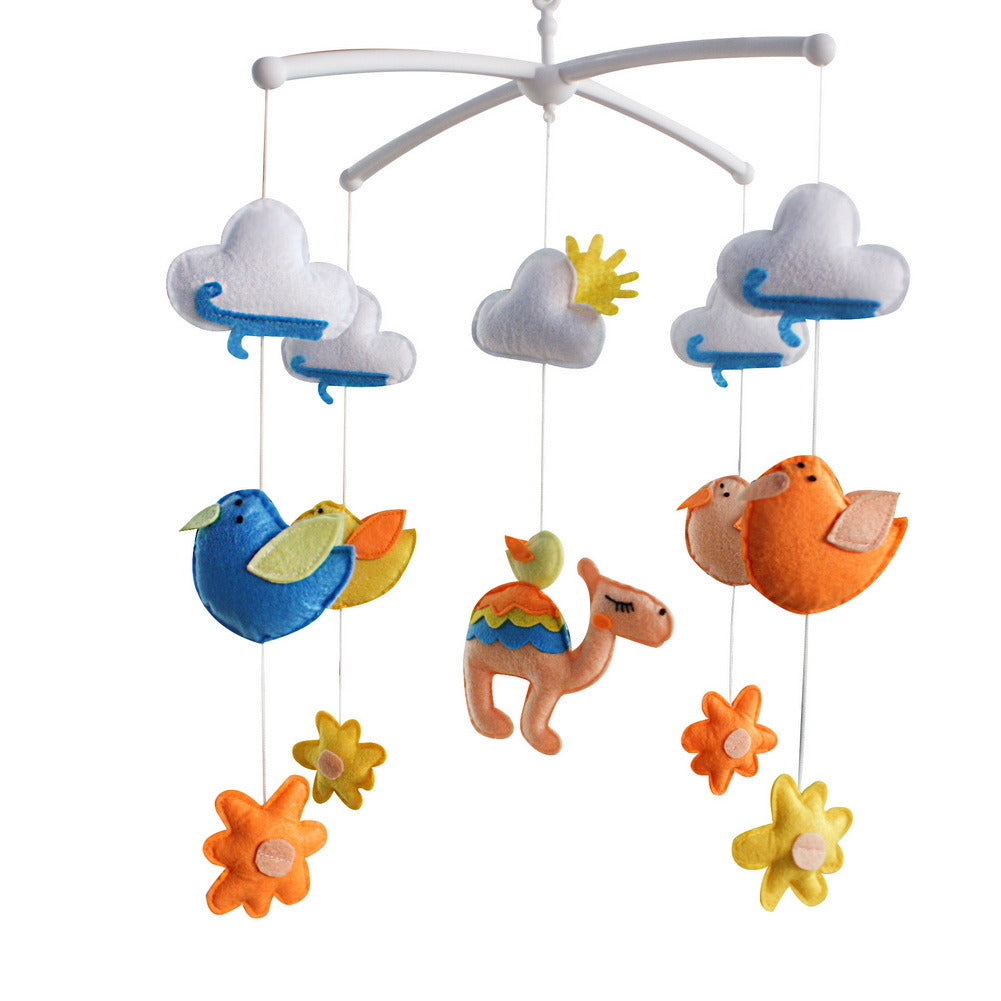 Mobile Crib With Cute Cartoon Animals, Multi-colors, A Perfect Gift For Babies
