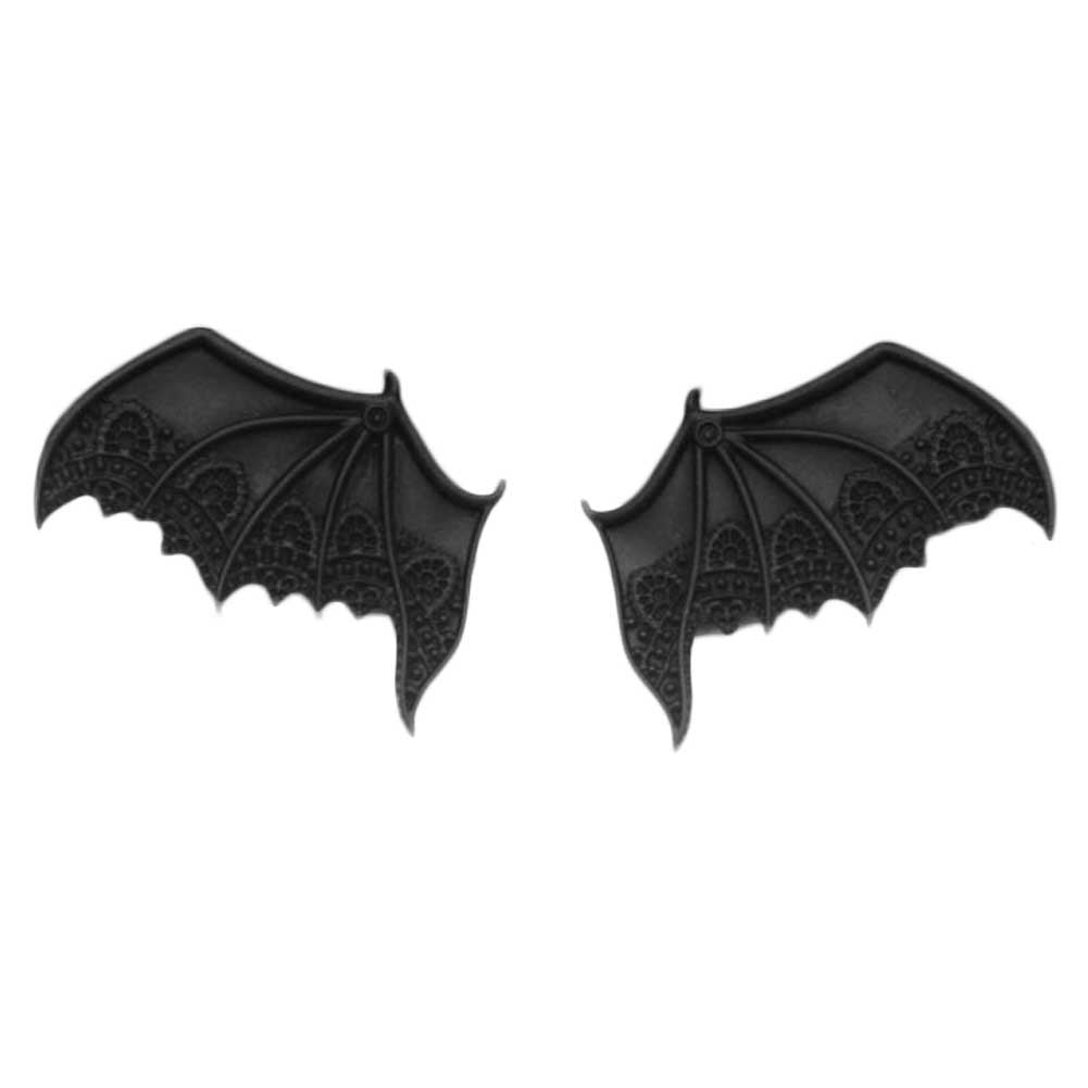 1 Pair Black Devil Bat Wing Hair Clips Halloween Gothic Hair Clips Hair Pin Small Metal Punk Rock Hair Clips