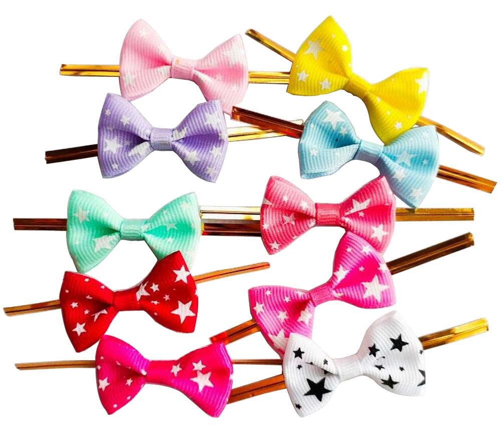 100 Pcs Cute Bow Twist Ties for Sealing Lollipop Candy Cookie Bakery Bag #37