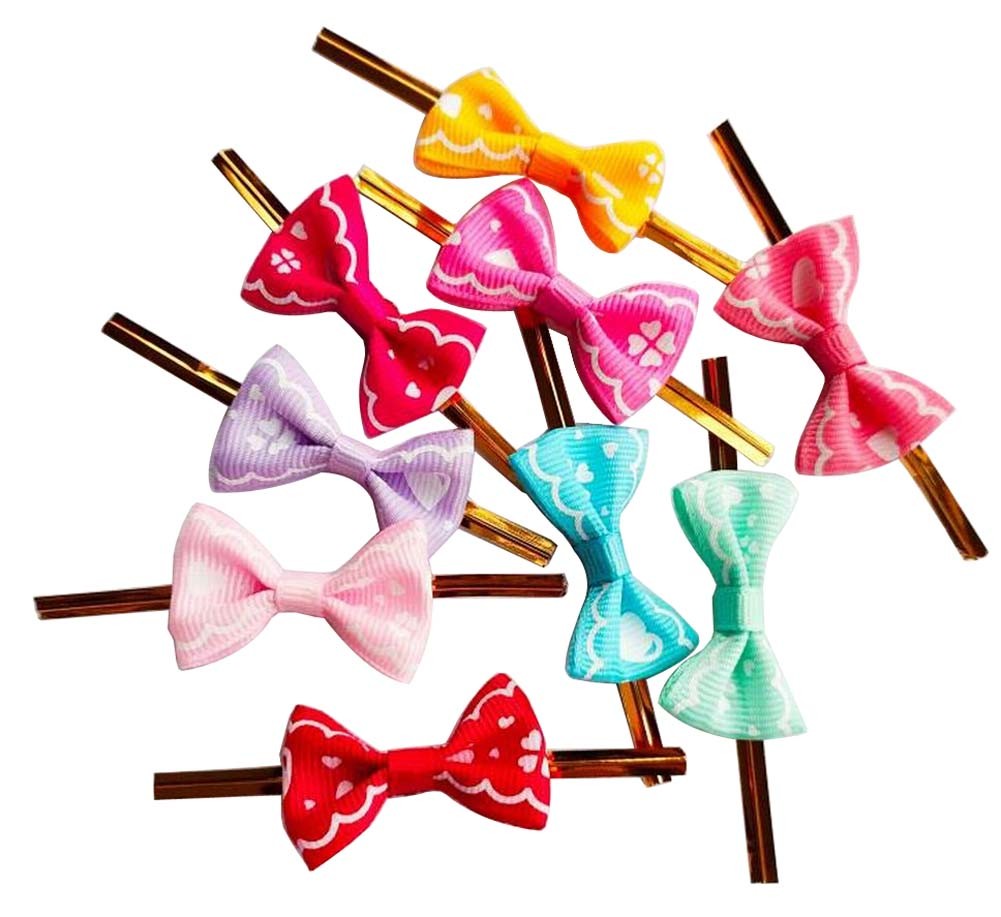 100 Pcs Cute Bow Twist Ties for Sealing Lollipop Candy Cookie Bakery Bag #35
